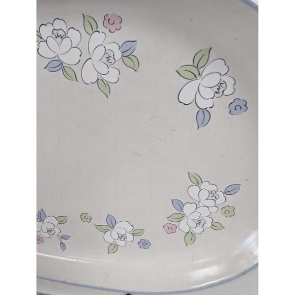 CHANTILLY Stoneware By Hearthside Platter 12 1/2" Fleur De Lune - Picture 4 of 8